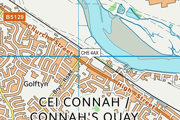 CH5 4AX map - OS VectorMap District (Ordnance Survey)