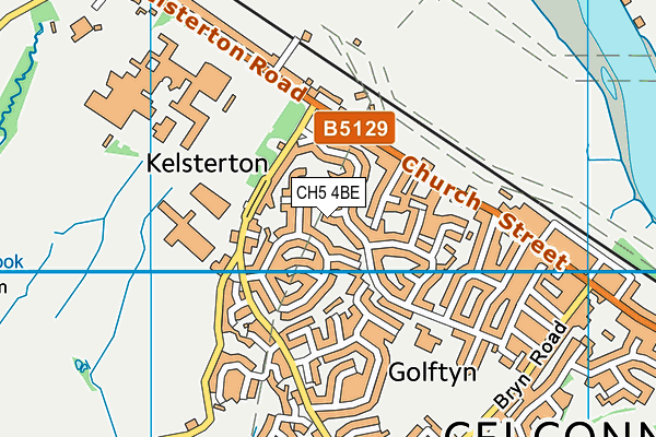 CH5 4BE map - OS VectorMap District (Ordnance Survey)