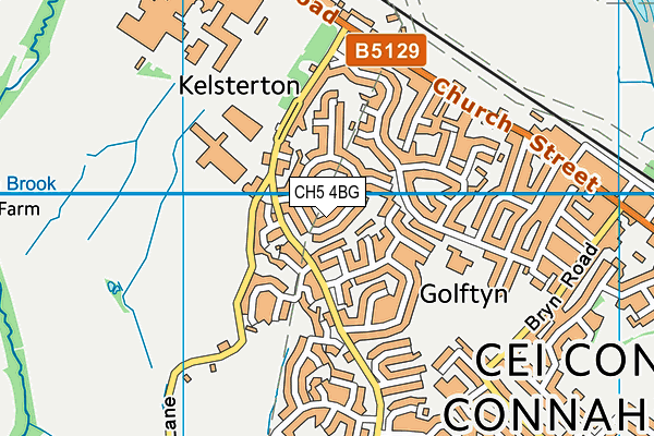 CH5 4BG map - OS VectorMap District (Ordnance Survey)