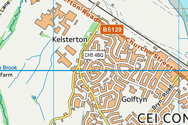 CH5 4BQ map - OS VectorMap District (Ordnance Survey)