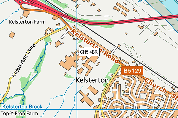 CH5 4BR map - OS VectorMap District (Ordnance Survey)