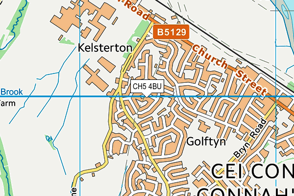 CH5 4BU map - OS VectorMap District (Ordnance Survey)