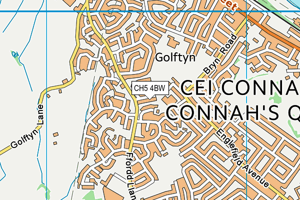 CH5 4BW map - OS VectorMap District (Ordnance Survey)