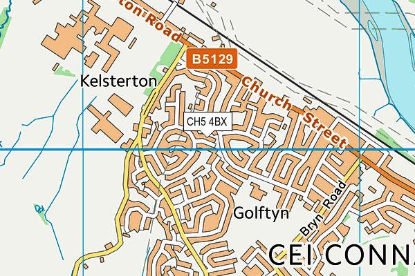 CH5 4BX map - OS VectorMap District (Ordnance Survey)