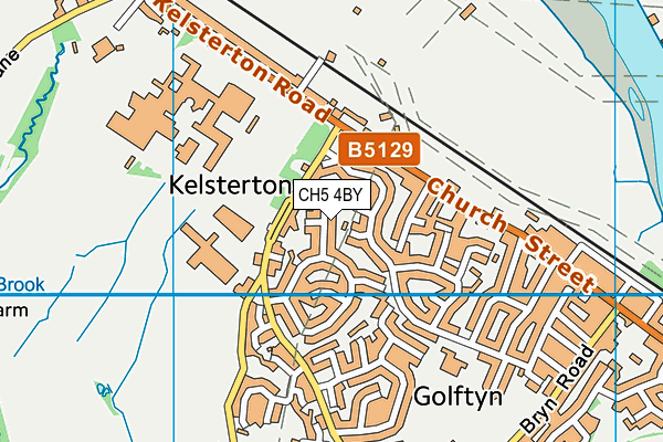 CH5 4BY map - OS VectorMap District (Ordnance Survey)