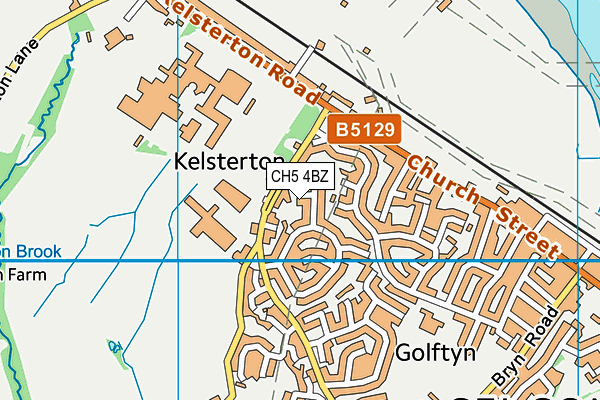 CH5 4BZ map - OS VectorMap District (Ordnance Survey)