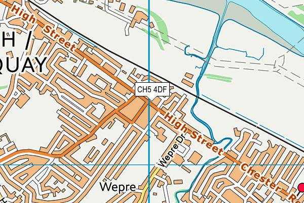 CH5 4DF map - OS VectorMap District (Ordnance Survey)