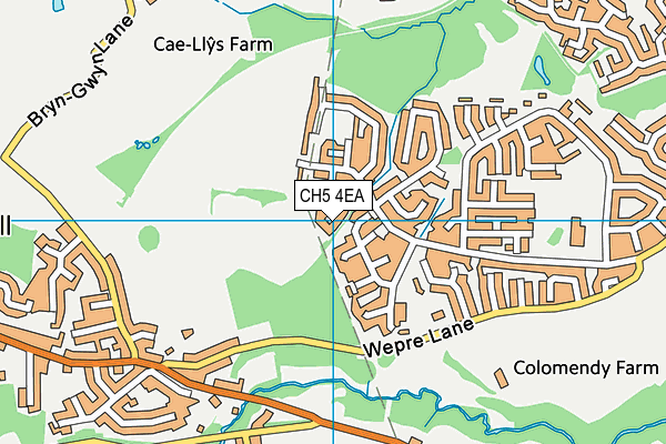 CH5 4EA map - OS VectorMap District (Ordnance Survey)