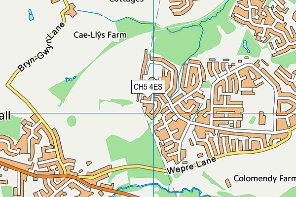 CH5 4ES map - OS VectorMap District (Ordnance Survey)
