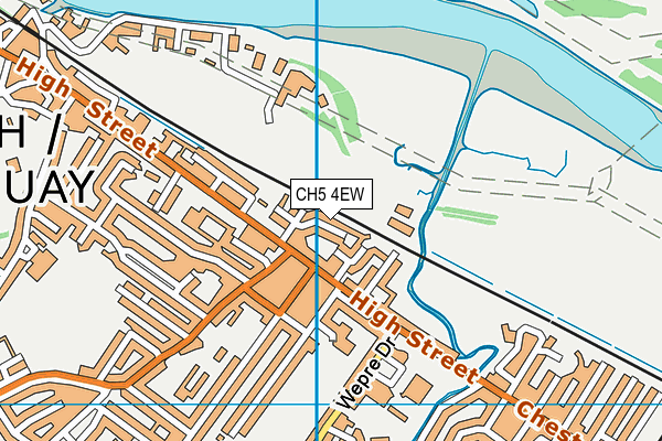 CH5 4EW map - OS VectorMap District (Ordnance Survey)