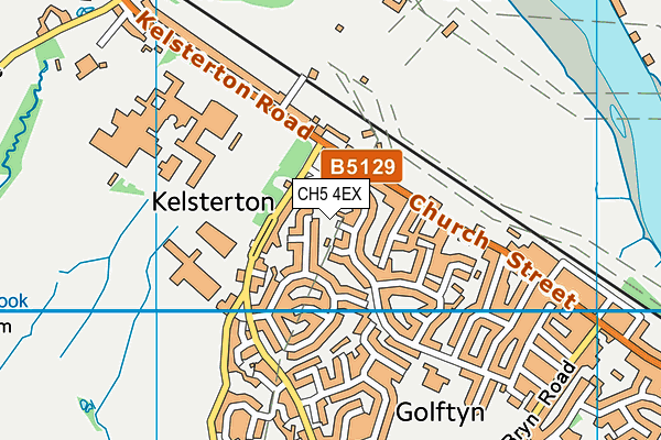 CH5 4EX map - OS VectorMap District (Ordnance Survey)