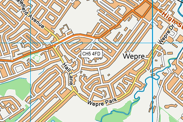 CH5 4FD map - OS VectorMap District (Ordnance Survey)