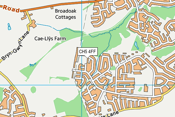 CH5 4FF map - OS VectorMap District (Ordnance Survey)