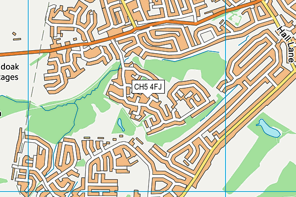 CH5 4FJ map - OS VectorMap District (Ordnance Survey)