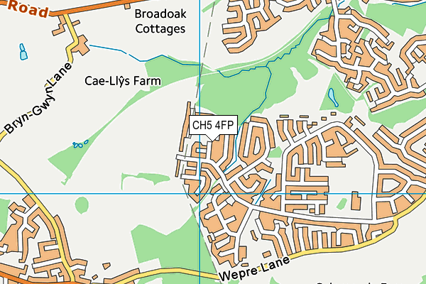 CH5 4FP map - OS VectorMap District (Ordnance Survey)