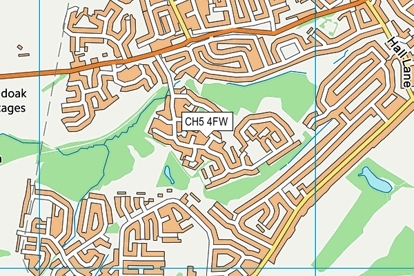 CH5 4FW map - OS VectorMap District (Ordnance Survey)
