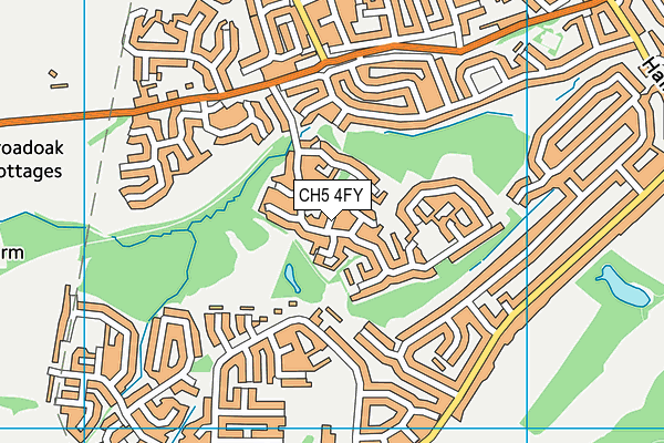 CH5 4FY map - OS VectorMap District (Ordnance Survey)