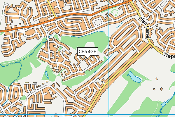 CH5 4GE map - OS VectorMap District (Ordnance Survey)