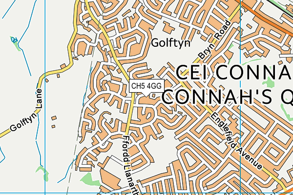 CH5 4GG map - OS VectorMap District (Ordnance Survey)