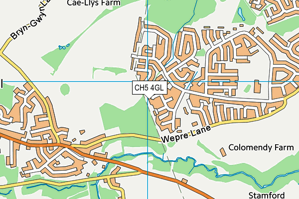 CH5 4GL map - OS VectorMap District (Ordnance Survey)