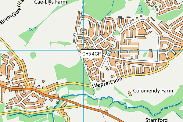 CH5 4GP map - OS VectorMap District (Ordnance Survey)