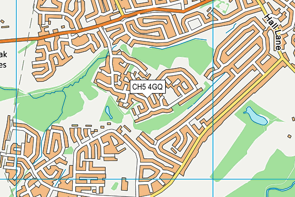 CH5 4GQ map - OS VectorMap District (Ordnance Survey)