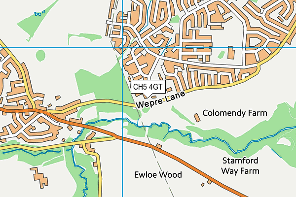 CH5 4GT map - OS VectorMap District (Ordnance Survey)