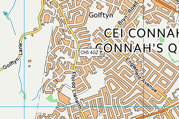 CH5 4GZ map - OS VectorMap District (Ordnance Survey)