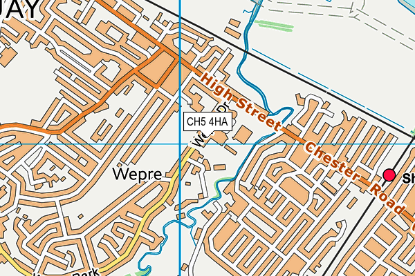 CH5 4HA map - OS VectorMap District (Ordnance Survey)