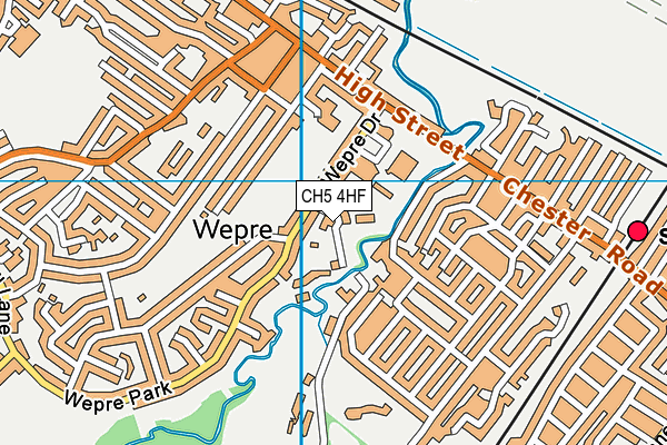 CH5 4HF map - OS VectorMap District (Ordnance Survey)