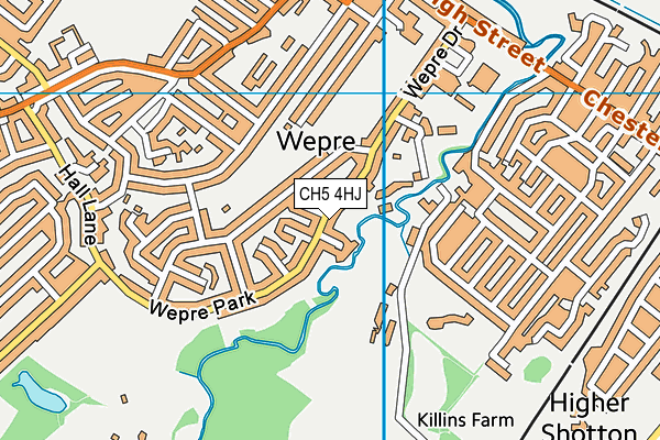 CH5 4HJ map - OS VectorMap District (Ordnance Survey)