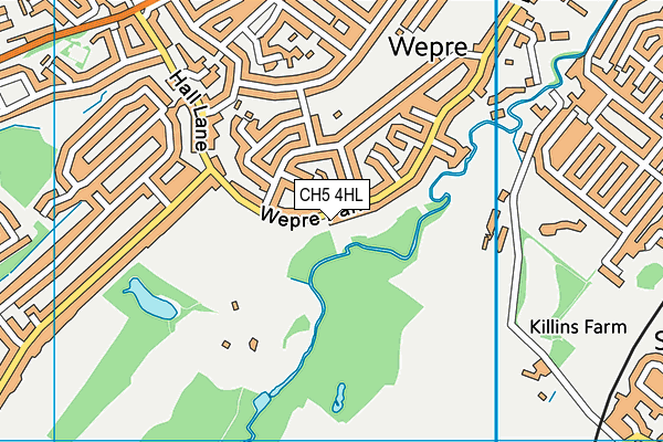 CH5 4HL map - OS VectorMap District (Ordnance Survey)