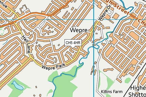 CH5 4HR map - OS VectorMap District (Ordnance Survey)