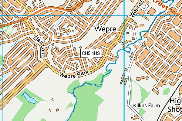 CH5 4HS map - OS VectorMap District (Ordnance Survey)