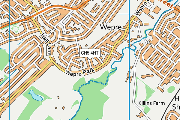 CH5 4HT map - OS VectorMap District (Ordnance Survey)