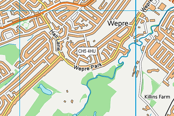 CH5 4HU map - OS VectorMap District (Ordnance Survey)