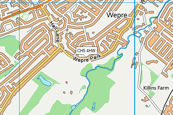 CH5 4HW map - OS VectorMap District (Ordnance Survey)