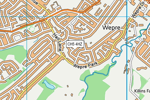 CH5 4HZ map - OS VectorMap District (Ordnance Survey)