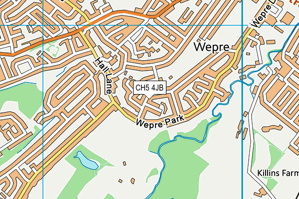 CH5 4JB map - OS VectorMap District (Ordnance Survey)