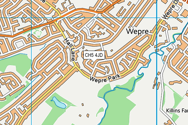 CH5 4JD map - OS VectorMap District (Ordnance Survey)