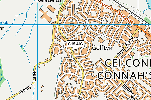 CH5 4JG map - OS VectorMap District (Ordnance Survey)