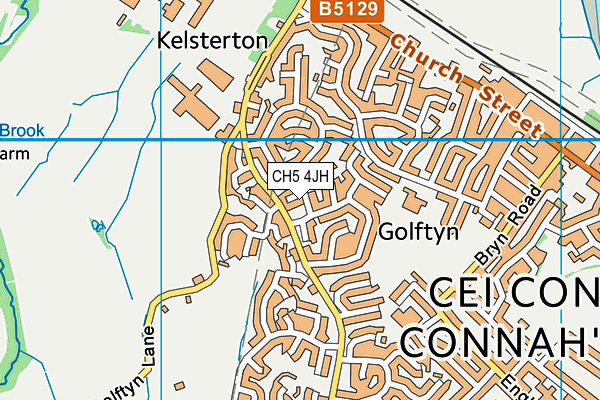 CH5 4JH map - OS VectorMap District (Ordnance Survey)