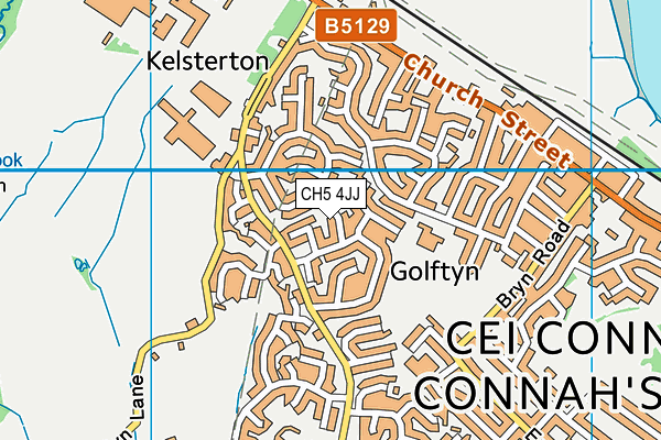 CH5 4JJ map - OS VectorMap District (Ordnance Survey)