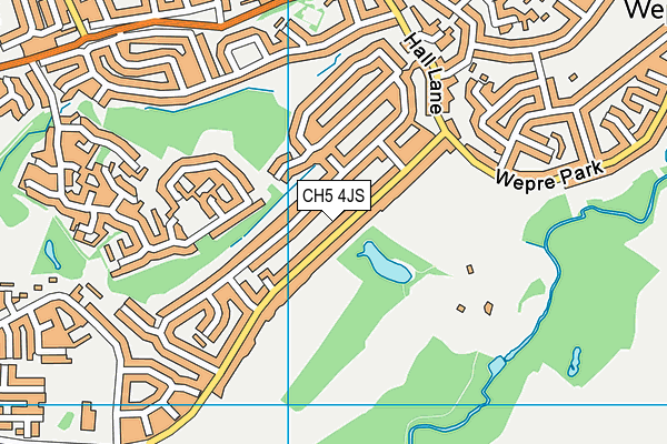 CH5 4JS map - OS VectorMap District (Ordnance Survey)