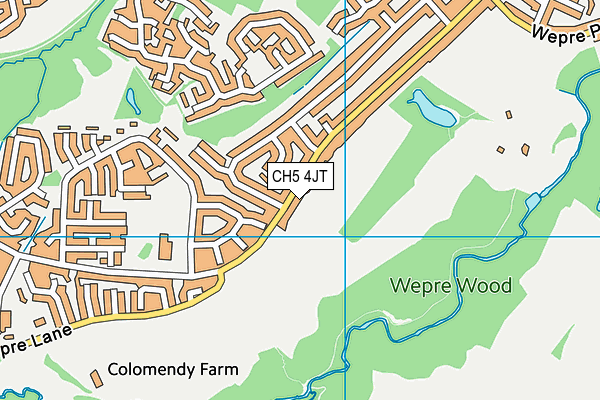 CH5 4JT map - OS VectorMap District (Ordnance Survey)