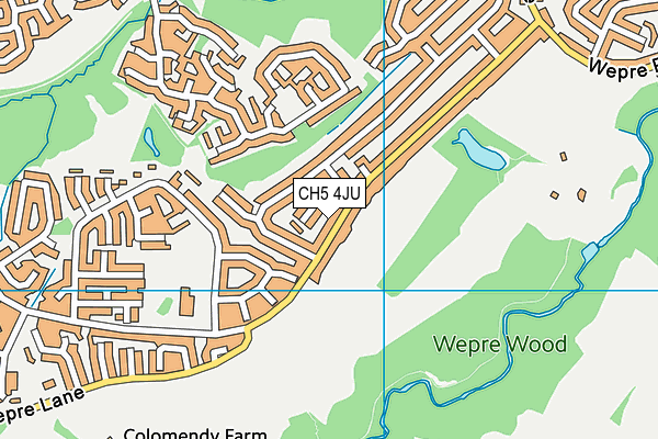 CH5 4JU map - OS VectorMap District (Ordnance Survey)