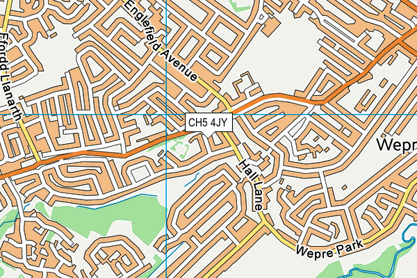 CH5 4JY map - OS VectorMap District (Ordnance Survey)