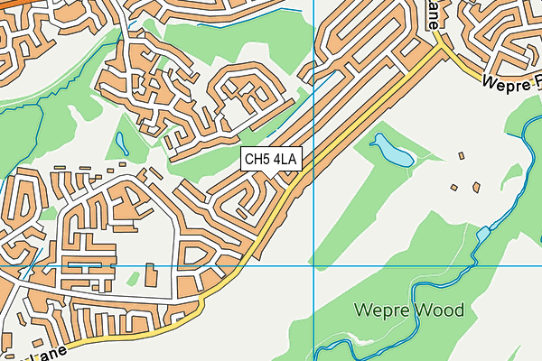 CH5 4LA map - OS VectorMap District (Ordnance Survey)