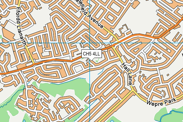 CH5 4LL map - OS VectorMap District (Ordnance Survey)