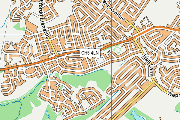 CH5 4LN map - OS VectorMap District (Ordnance Survey)